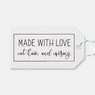 Étiquettes-cadeau Balise de cadeau de chat Fabriqué avec amour