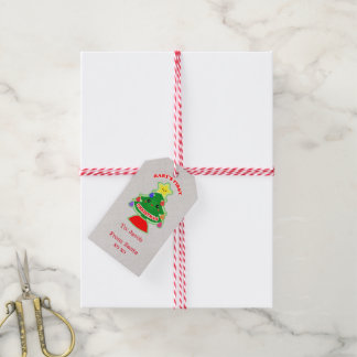 Étiquettes-cadeau Balise de cadeau de Noël personnalisée pour bébé