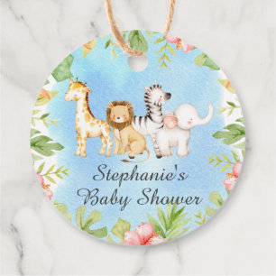 Étiquettes Cadeau Balise de cadeau Oh Baby Jungle Baby shower Favori