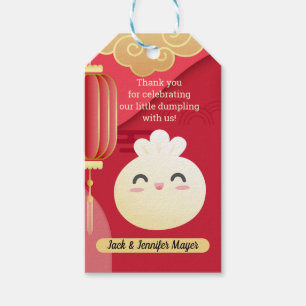 Étiquettes-cadeau Balise de cadeau Red Little Dumpling Asiatique Thè