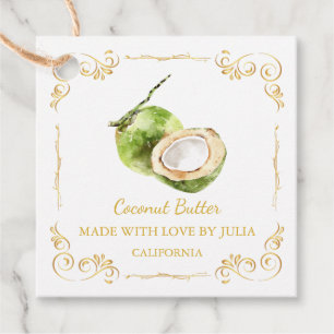 Étiquettes Cadeau Balise de Carré Hang vintage fait maison Beurre de