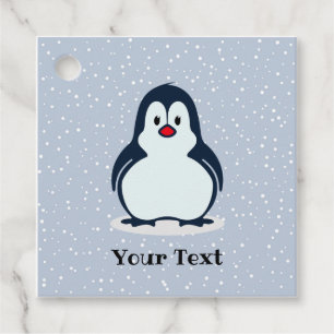 Étiquettes Cadeau Balise de conception de petit pingouin Favoriser