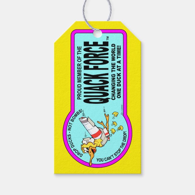 ÉTIQUETTES-CADEAU BALISE DE DUCKING MAD QUACKER (Devant)