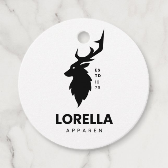 Étiquettes Cadeau Balise de faveur du cerf (Devant)