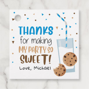 Étiquettes Cadeau Balise de faveur d'un biscuit dur premier annivers