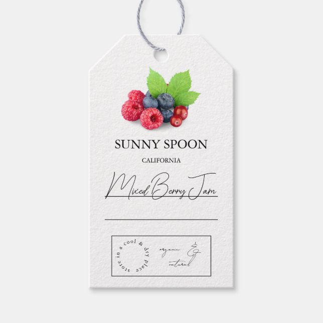Étiquettes-cadeau Balise de hachage mixte Berry (Devant)