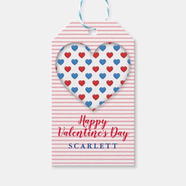 Étiquettes-cadeau Balise de la Saint-Valentin (Devant)