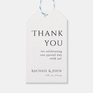 Étiquettes-cadeau Balise de mariage classique simple Favor