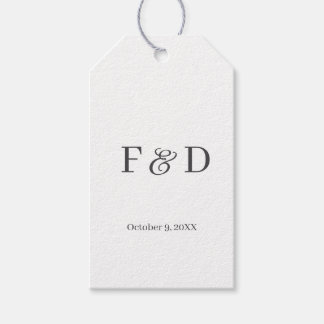Étiquettes-cadeau Balise de mariage minimaliste simple et moderne Fa