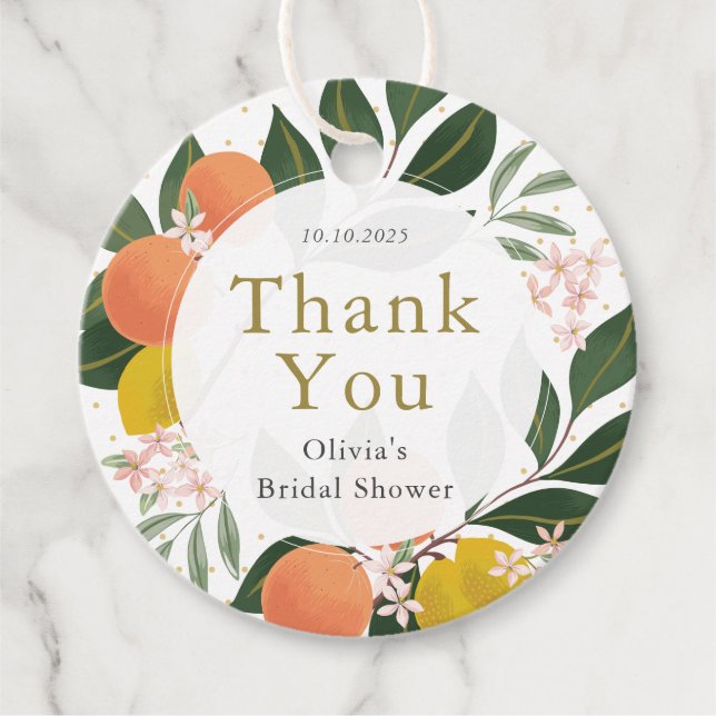 Étiquettes Cadeau Balise de Merci de la taille principale de l'arc (Devant)