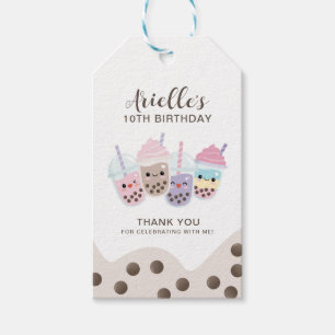 Étiquettes-cadeau Balise de Merci de thé au lait Boba minimaliste mi
