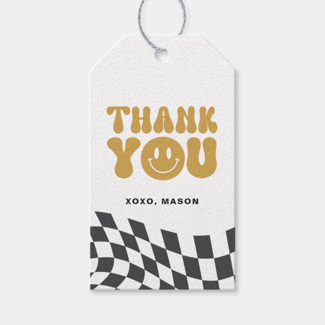 Étiquettes-cadeau Balise de Merci Happy Dude ・ Balise de cadeau ・ Ba (Devant)