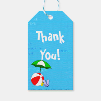 Étiquettes-cadeau Balise de Merci personnalisé de la piscine de Beac