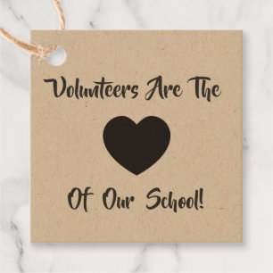 Étiquettes Cadeau Balise de Merci volontaire, Balise de cadeau volon