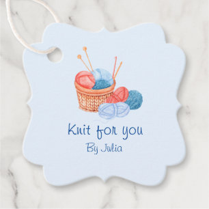 Étiquettes Cadeau Balise de passe artisanale Knit