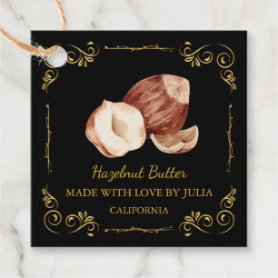 Étiquettes Cadeau Balise de passe Carré de beurre de noisette maison