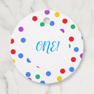 Étiquettes Cadeau Balise de points Confetti de couleur mignonne Favo