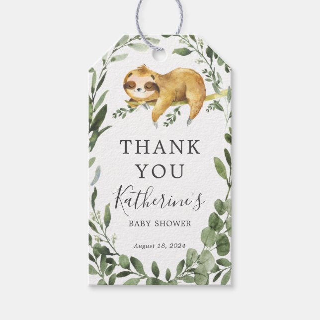 Étiquettes-cadeau Balise de préférence Baby shower de la fente couch (Devant)