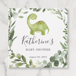 Étiquettes Cadeau Balise de préférence Baby shower Dinosaur
