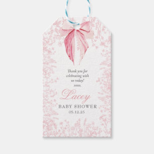 Étiquettes-cadeau Balise de préférence Bow rose