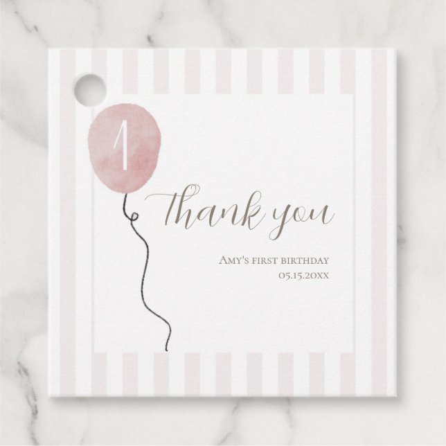 Étiquettes Cadeau Balise de préférence Carré rose Silly Goose (Devant)