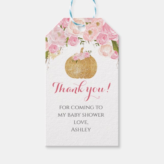 Étiquettes-cadeau Balise de préférence citrouille (Devant)