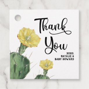 Étiquettes Cadeau Balise de préférence de Baby shower Succulente
