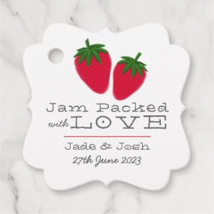 Étiquettes Cadeau Balise de préférence de confiture de fraise illust