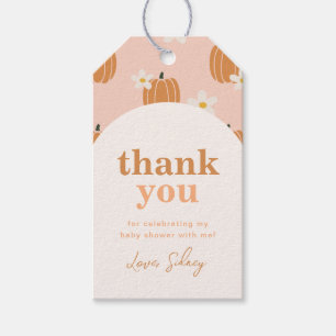 Étiquettes-cadeau Balise de préférence du Baby shower citrouille