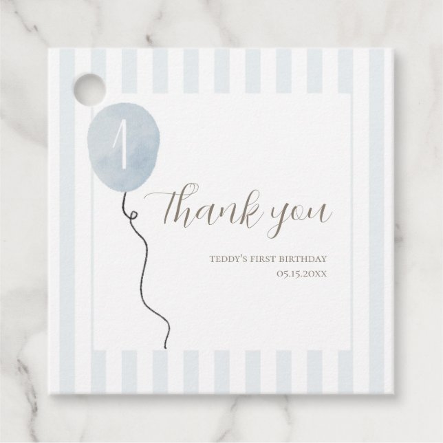 Étiquettes Cadeau Balise de préférence du Carré d'oie bête bleue (Devant)