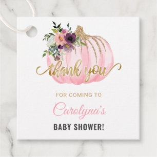Étiquettes Cadeau Balise de préférence du petit Baby shower Citrouil