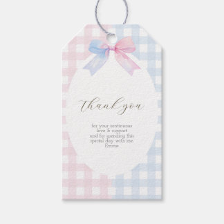 Étiquettes-cadeau Balise de préférence du rectangle de la En vichy i