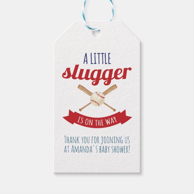 Étiquettes-cadeau Balise de préférence Little Slugger (Devant)