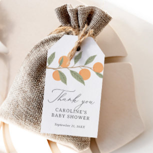 Étiquettes-cadeau Balise de préférence pour le Baby shower Citrus Li