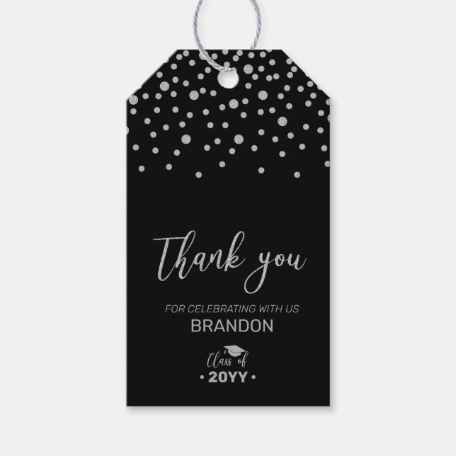 Étiquettes-cadeau Balise de promotion de la fête de graduation moder (Devant)