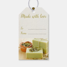 Balise de savon artisanal. Fabriqué avec amour