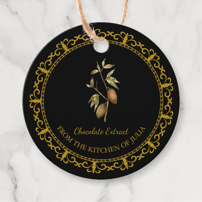 Étiquettes Cadeau Balise de suspension vintage artisanale d'extracti (Devant)