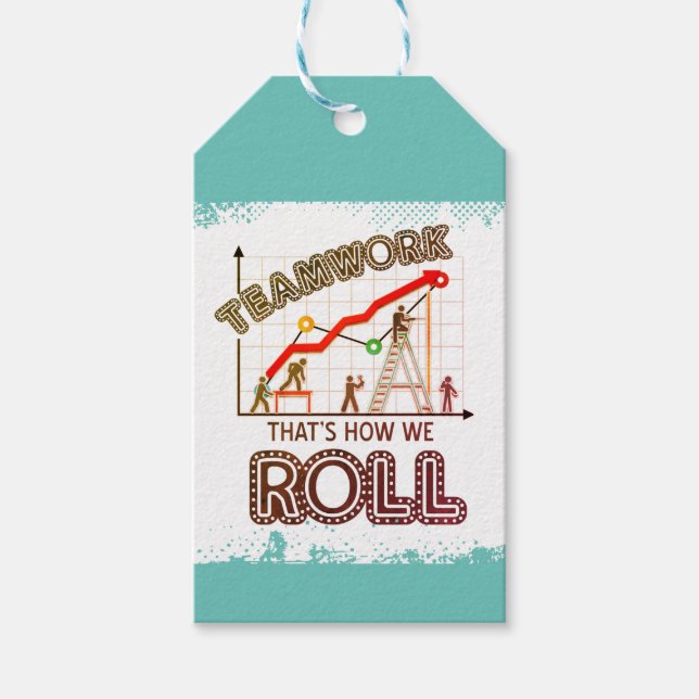 Étiquettes-cadeau Balise de travail d'équipe pour l'appréciation de  (Devant)