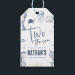 Étiquettes-cadeau Balise Deux The Sea Ocean 2nd Birthday Party Favor<br><div class="desc">Deux The Sea Ocean 2nd Birthday Party Merci Tag for Favoriser Sacs et boîtes</div>