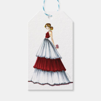 Étiquettes-cadeau Balise d'illustration de mode de Noël surprise