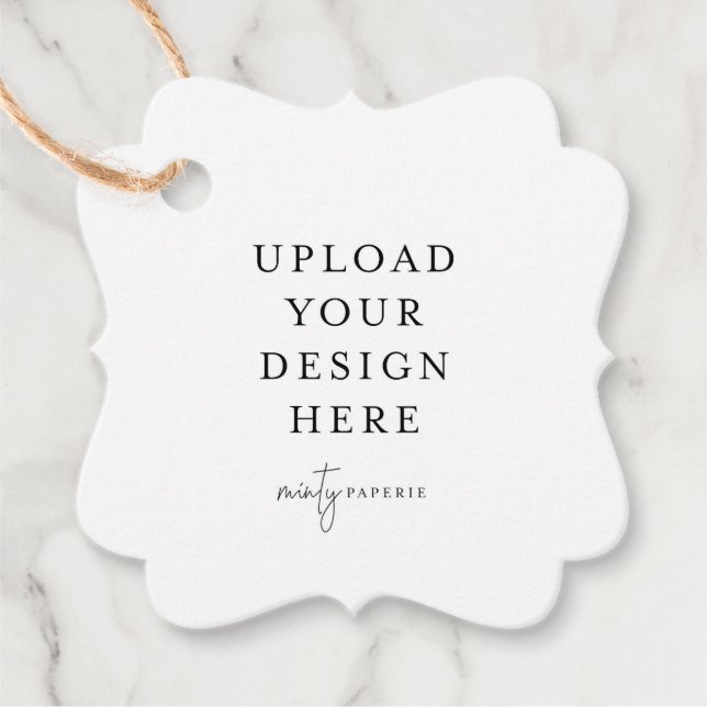 Étiquettes Cadeau Balise Fancy Carré Faver, Balise Cadeau (Devant)