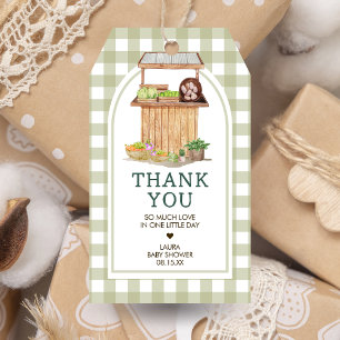 Étiquettes-cadeau Balise Farmers de Baby shower cultivé localement F