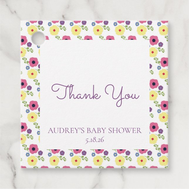 Étiquettes Cadeau Balise Favoris brillant (Devant)