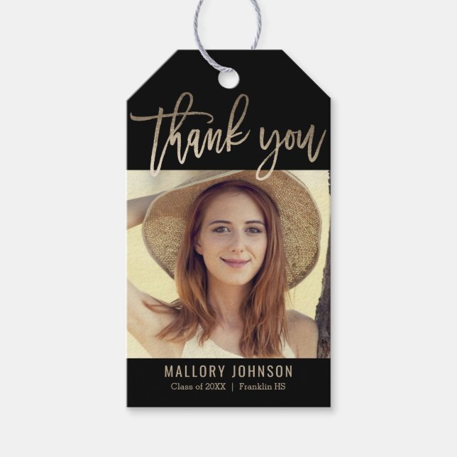 Étiquettes-cadeau Balise Favorise l'obtention d'un diplôme en COULEU (Devant)