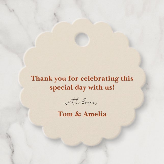 Étiquettes Cadeau Balise Favoriser le Merci (Devant)