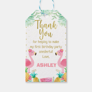 Étiquettes-cadeau Balise Flamant rose rose tropical Favoriser le Mer