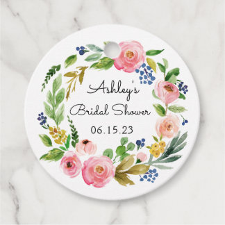 Étiquettes Cadeau Balise Fleur Fête des mariées Rond Faveur Cadeau