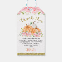 Balise Gold Rose Floral Citrouille Anniversaire Fa