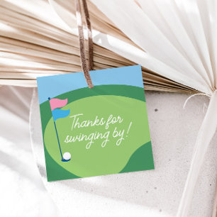 Étiquettes Cadeau Balise Golf Gender Reveal Party Merci Favoriser