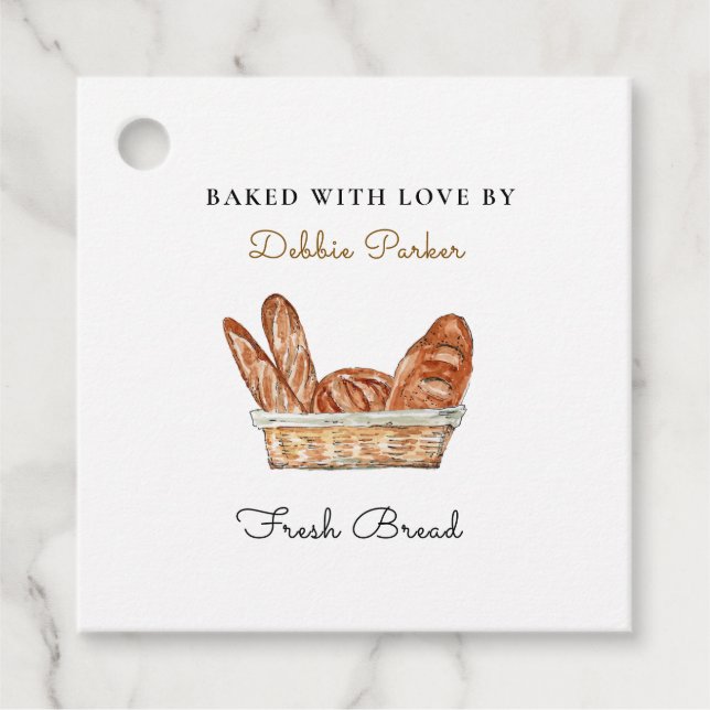 Étiquettes Cadeau Balise Hang pour pain frais fait maison (Devant)